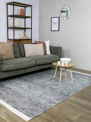 Vloerkleed MOMO Rugs Vaasa Black White