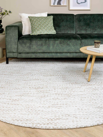 Vloerkleed MOMO Rugs Vaasa White Natural Rond