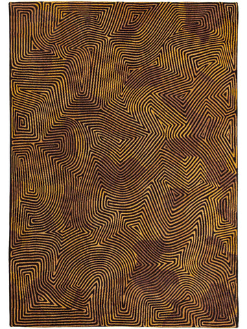 Vloerkleed Louis de Poortere Coral Meditation 9227 Black Gold