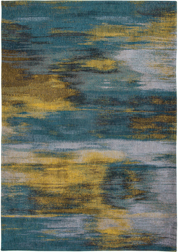 Laagpolig vloerkleed Louis de Poortere 9119 Atlantic Monetti Nymphea Blue