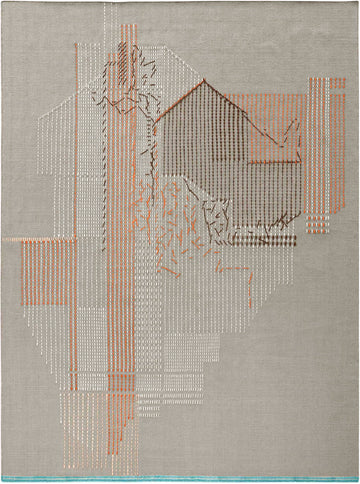 Vloerkleed GAN Backstitch Composition Brick