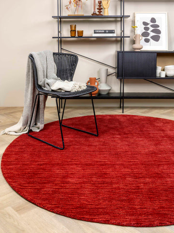 Vloerkleed MOMO Rugs Panorama Uni Rond Red