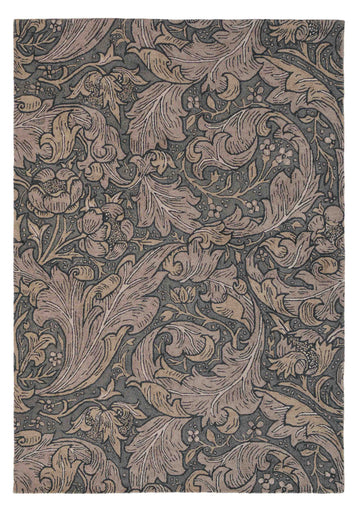 Laagpolig vloerkleed Morris & Co Bachelors Button Charcoal 28205