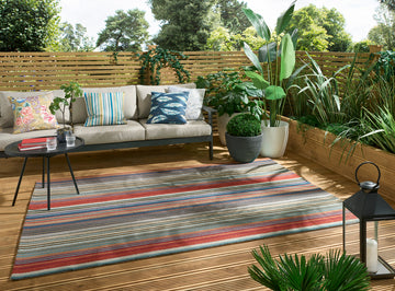Harlequin Spectro Stripes-Teal/Sedonia/Rust outdoor 442103