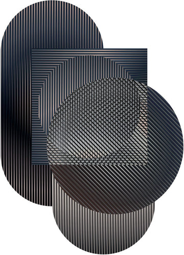 Laagpolig vloerkleed Moooi Carpets Trichroic Hoxton Shapes