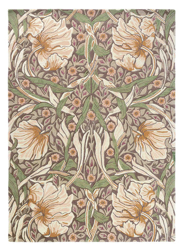 Laagpolig vloerkleed Morris & Co Pimpernel Aubergine 28805