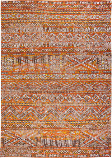 Laagpolig vloerkleed Louis de Poortere 9111 Antiquarian Kelim Riad Orange
