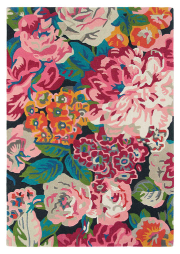 Laagpolig vloerkleed Sanderson Rose & Peony Cerise 45005