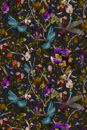 Laagpolig vloerkleed Moooi Carpets Biophilla Dark Slate