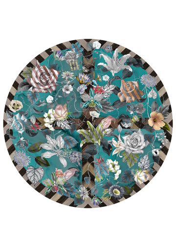 Laagpolig vloerkleed Moooi Carpets Malmaison Aquamarine