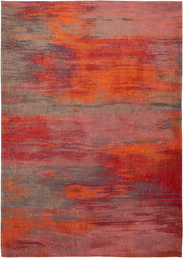 Laagpolig vloerkleed Louis de Poortere 9116 Atlantic Monetti Hibiscus Red