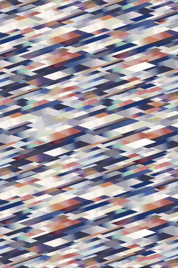 Laagpolig vloerkleed Moooi Carpets Diagonal Gradient Pink