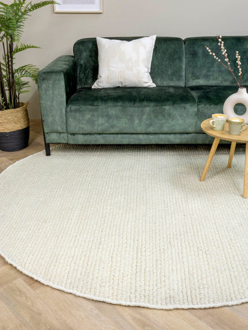 Rond vloerkleed MOMO Rugs Stone White