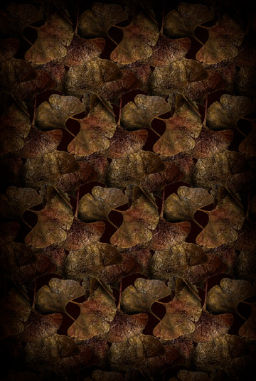 Laagpolig vloerkleed Moooi Carpets Ginko Leaf Rust