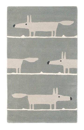 Laagpolig vloerkleed Scion Mr Fox Silver 25304