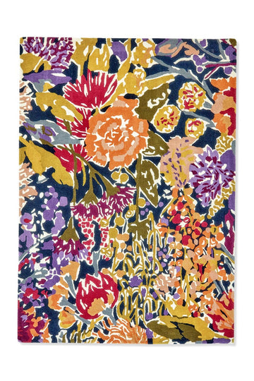 Vloerkleed Harlequin Aubergine Palm Apricot Indigo 143205