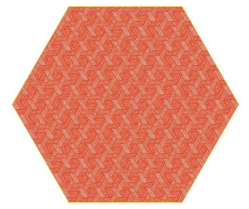 Laagpolig vloerkleed Moooi Carpets Hexagon Red
