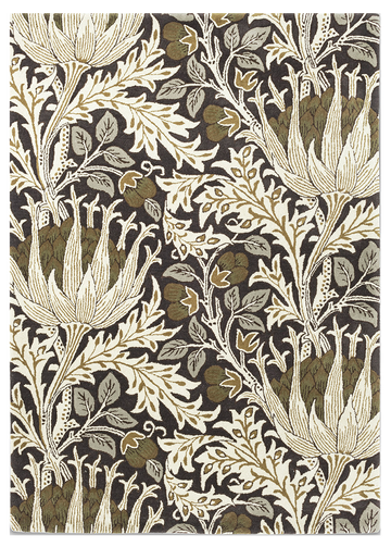 Vloerkleed Morris & Co Artichoke Charcoal Mustard 127105