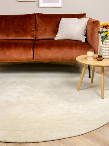 Vloerkleed MOMO Rugs Panorama Uni Rond White