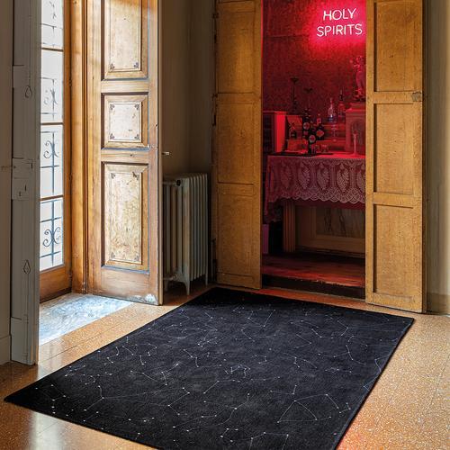 Zwart vloerkleed
