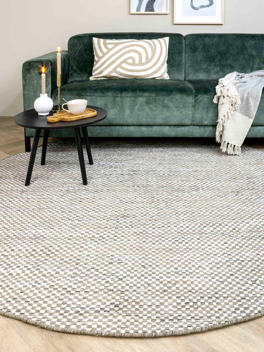 Vloerkleed MOMO Rugs Vaasa Grey White Rond