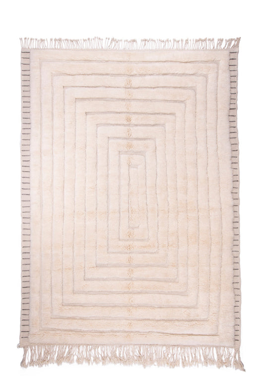 Berber Beni Mrirt Inlaid Lines Mel 012 Vloerkledenwinkel