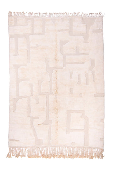 Berber Beni Mrirt Inlaid Lines Mel 014 Vloerkledenwinkel