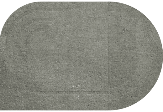 Vloerkleed Layerd Circular Wool Rug Sage