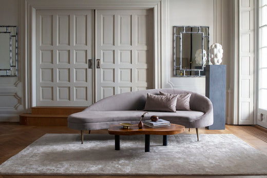 Vloerkleed Layered Artisan Wool Rug Bone White
