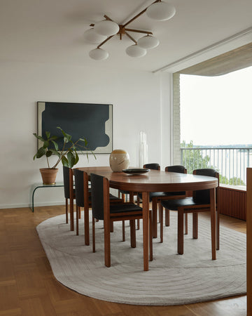 Vloerkleed Circular Wool Rug Light Oatmeal