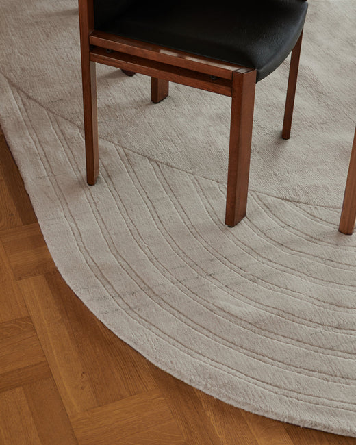 Vloerkleed Circular Wool Rug Light Oatmeal