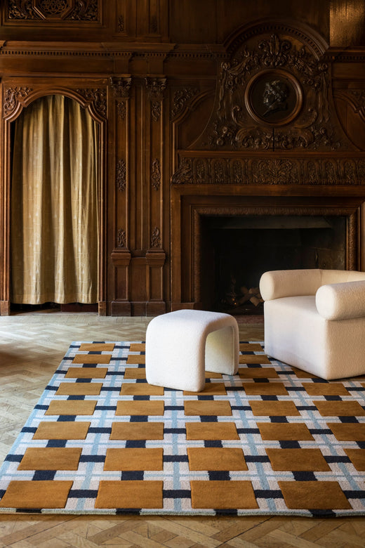 Vloerkleed Layered Evelina Kroon Ochre Fields Wool Rug