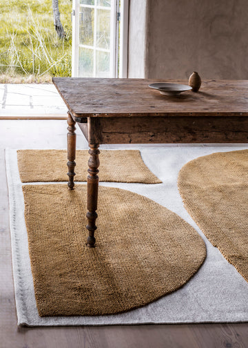 Vloerkleed Layered Gotland Rauk Ullmatta Sunflower Yellow