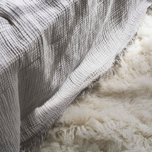 Vloerkleed Layered Shaggy Rug Bone White