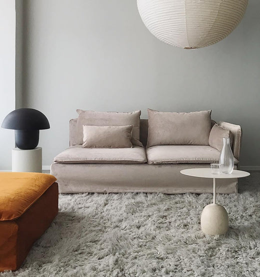 Vloerkleed Layered Shaggy Rug Oatmeal