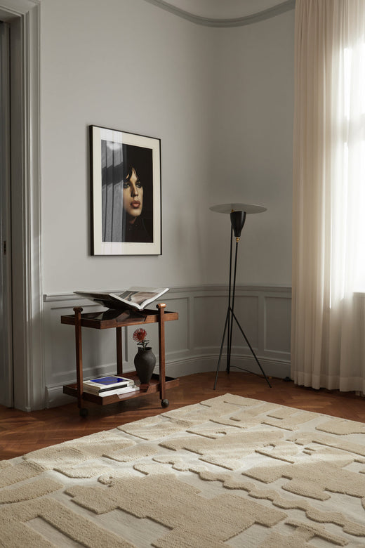 Vloerkleed Layered Stig Lindberg Gunnel Bone White Wool Rug