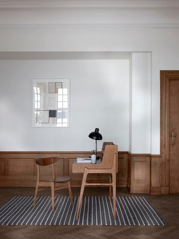 Laagpolig vloerkleed MOMO Rugs Nouveau Stripes Dark Grey Vloerkledenwinkel