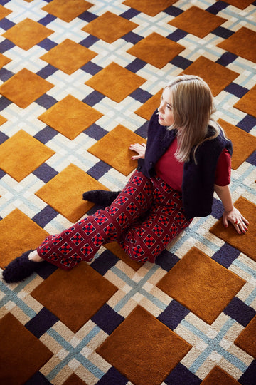 Vloerkleed Layered Evelina Kroon Ochre Fields Wool Rug