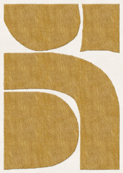 Vloerkleed Layered Gotland Rauk Ullmatta Sunflower Yellow