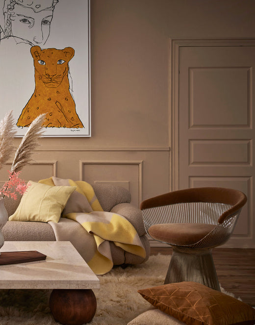 Vloerkleed Layered Shaggy Rug Oatmeal