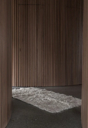 Vloerkleed Layered Shaggy Bedside Bone White Rug