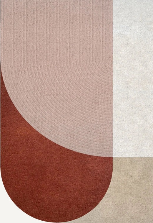 Vloerkleed Layered Follow The Trace Patterned Wool Rug