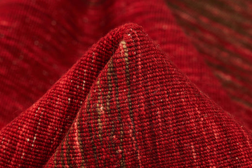 Vloerkleed MOMO Rugs Panorama Kelim Black Red Vloerkledenwinkel