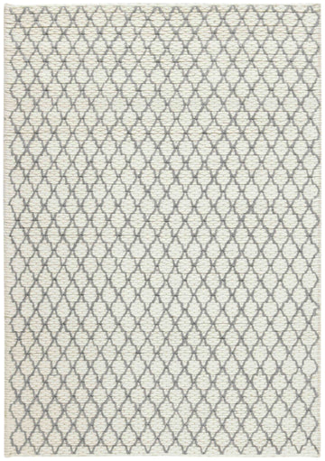 MOMO Rugs Diamond White Charcoal (staal)