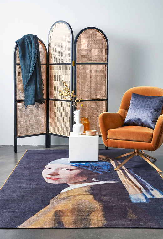 Laagpolig vloerkleed MOMO Rugs Dutch Masters Girl with Pearl
