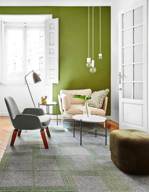 Vloerkleed GAN Oryza Green