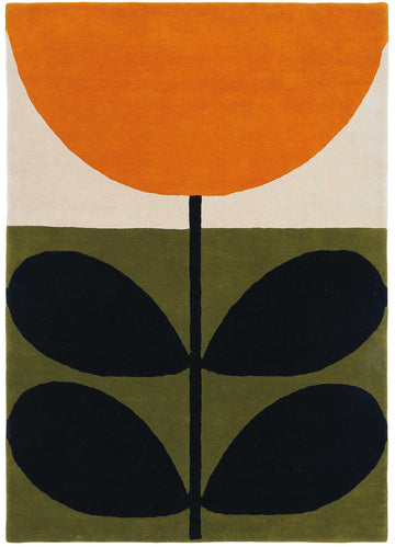 Laagpolig vloerkleed Orla Kiely Stem Black 59803