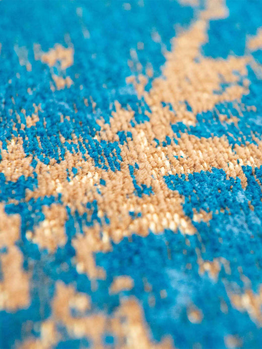 Vloerkleed Louis de Poortere Stellar Mad Men 9218 Lightning Turquoise