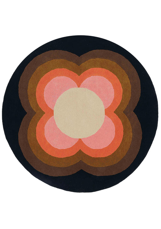 Rond vloerkleed Orla Kiely Sunflow Pink 60005