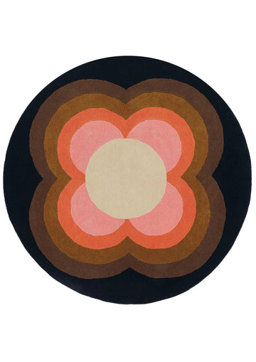 Rond vloerkleed Orla Kiely Sunflow Pink 60005